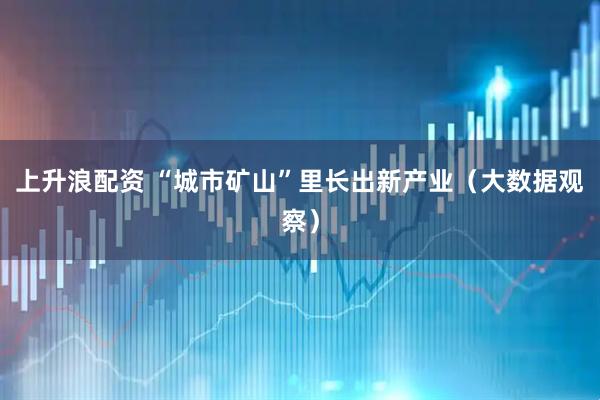 上升浪配资 “城市矿山”里长出新产业（大数据观察）